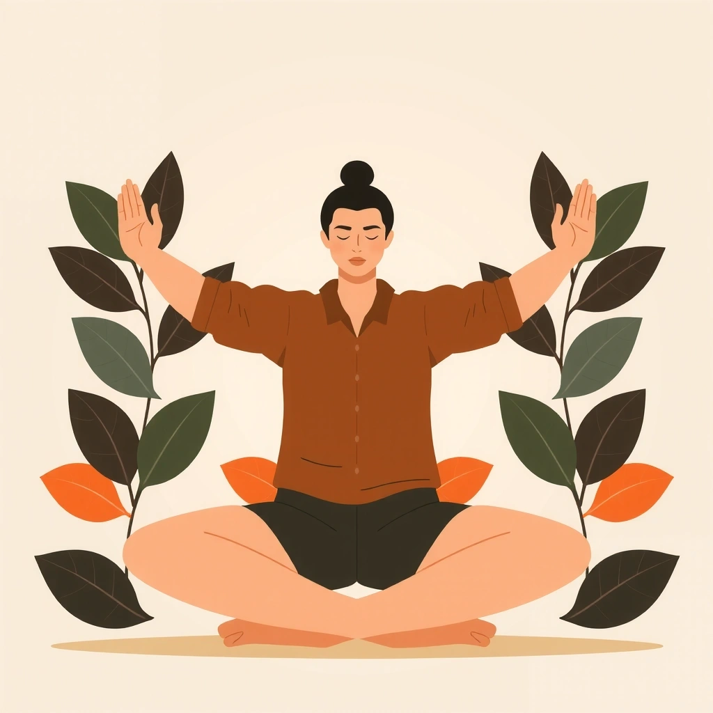 Ilustrație Lifestyle - Persoană meditând